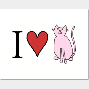 I Love Cats Posters and Art